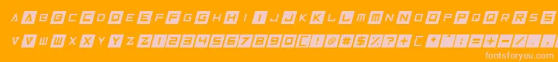 InversionzItalic Font – Pink Fonts on Orange Background