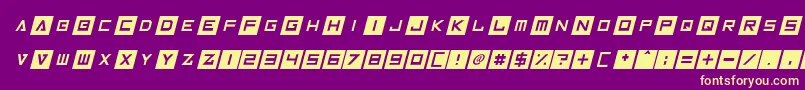 InversionzItalic Font – Yellow Fonts on Purple Background