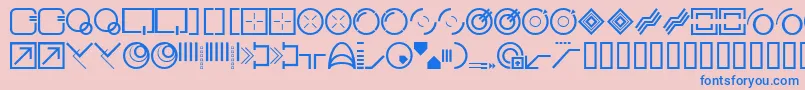 Stylebats Font – Blue Fonts on Pink Background