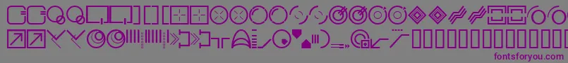 フォントStylebats – 紫色のフォント、灰色の背景