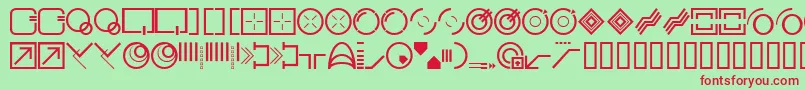 Stylebats Font – Red Fonts on Green Background
