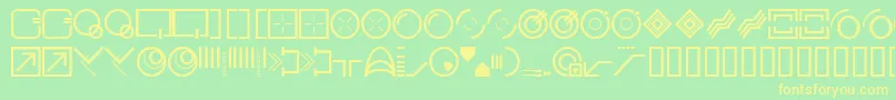 Stylebats Font – Yellow Fonts on Green Background