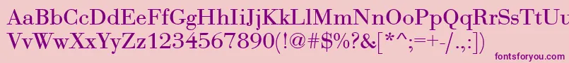 BodoniRoman Font – Purple Fonts on Pink Background