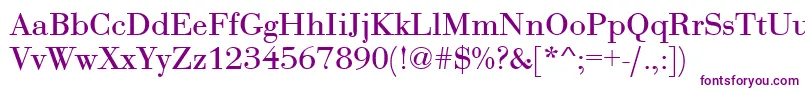 BodoniRoman Font – Purple Fonts on White Background