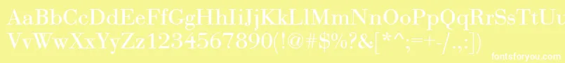 BodoniRoman Font – White Fonts on Yellow Background