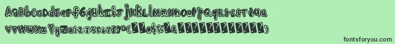 Handshadow Font – Black Fonts on Green Background