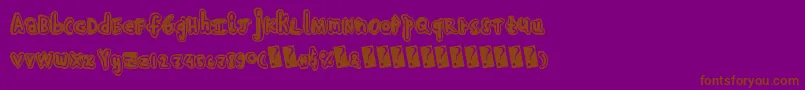 Handshadow Font – Brown Fonts on Purple Background