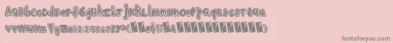 Handshadow Font – Gray Fonts on Pink Background
