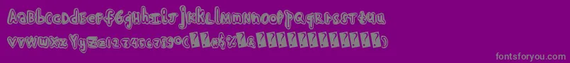 Handshadow Font – Gray Fonts on Purple Background