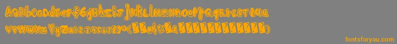 Handshadow Font – Orange Fonts on Gray Background