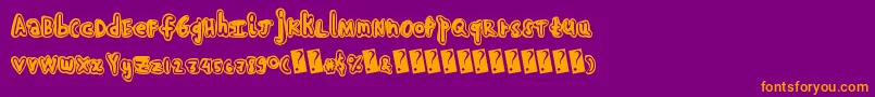 Handshadow Font – Orange Fonts on Purple Background