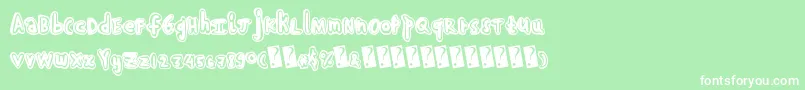Handshadow Font – White Fonts on Green Background