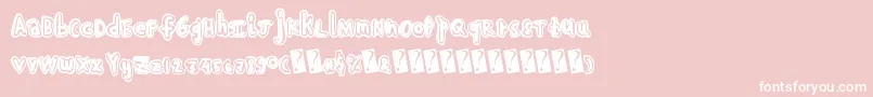 Handshadow Font – White Fonts on Pink Background