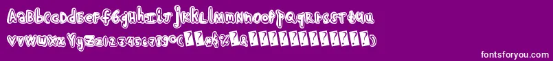 Handshadow Font – White Fonts on Purple Background
