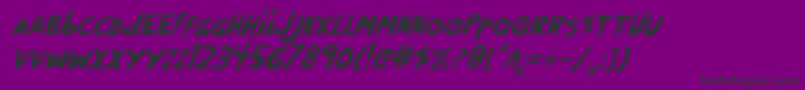 Шрифт Crappityci – чёрные шрифты на фиолетовом фоне