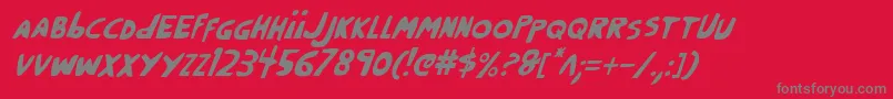 Crappityci Font – Gray Fonts on Red Background