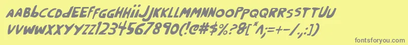Шрифт Crappityci – серые шрифты на жёлтом фоне