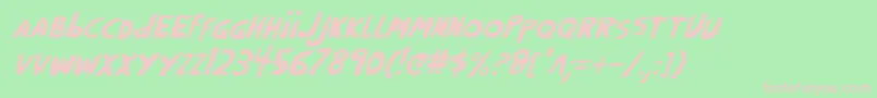 Crappityci Font – Pink Fonts on Green Background