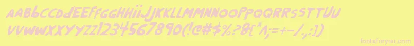 Crappityci Font – Pink Fonts on Yellow Background