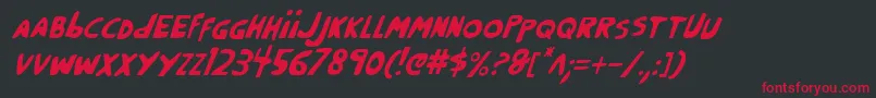 Crappityci Font – Red Fonts on Black Background