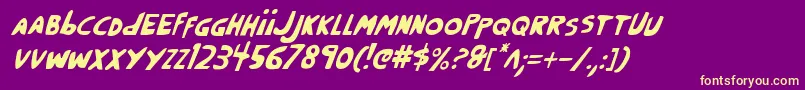 Crappityci Font – Yellow Fonts on Purple Background