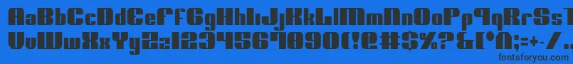 フォントNoloContendreCondensed – 黒い文字の青い背景
