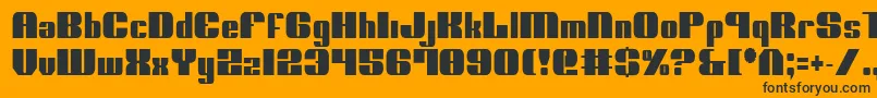 NoloContendreCondensed Font – Black Fonts on Orange Background