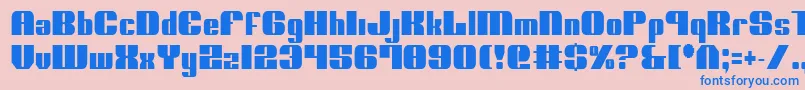 Шрифт NoloContendreCondensed – синие шрифты на розовом фоне