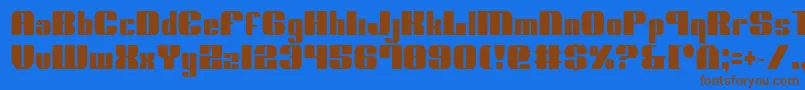 Шрифт NoloContendreCondensed – коричневые шрифты на синем фоне