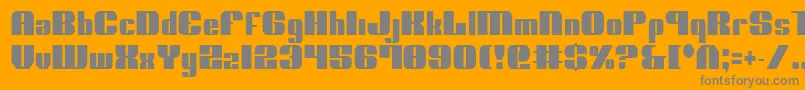 NoloContendreCondensed-Schriftart – Graue Schriften auf orangefarbenem Hintergrund