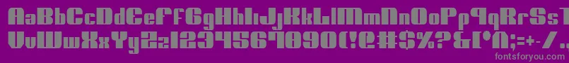 NoloContendreCondensed-fontti – harmaat kirjasimet violetilla taustalla
