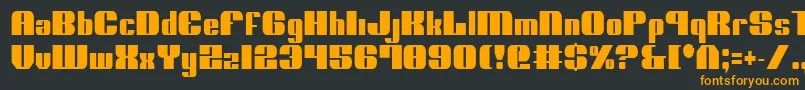 フォントNoloContendreCondensed – 黒い背景にオレンジの文字