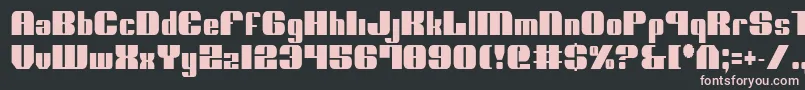 フォントNoloContendreCondensed – 黒い背景にピンクのフォント