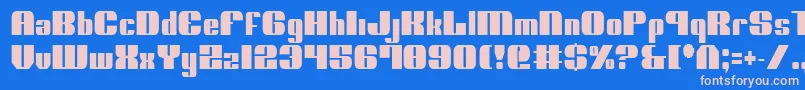 フォントNoloContendreCondensed – ピンクの文字、青い背景