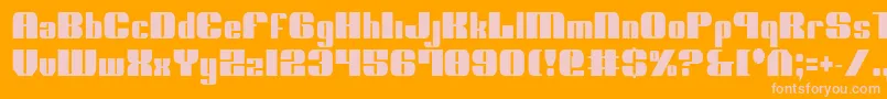 NoloContendreCondensed Font – Pink Fonts on Orange Background