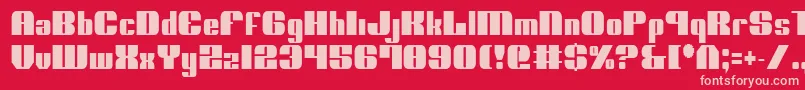 Шрифт NoloContendreCondensed – розовые шрифты на красном фоне
