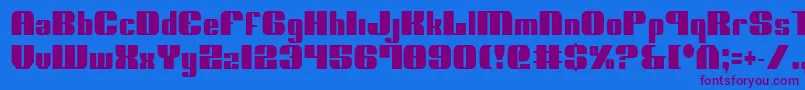 Шрифт NoloContendreCondensed – фиолетовые шрифты на синем фоне