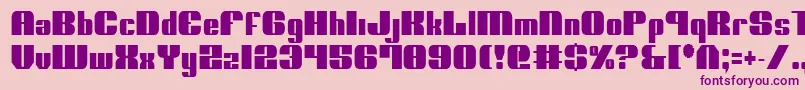 フォントNoloContendreCondensed – ピンクの背景に紫のフォント