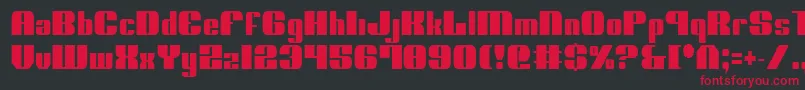 NoloContendreCondensed Font – Red Fonts on Black Background