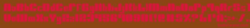 NoloContendreCondensed Font – Red Fonts on Brown Background