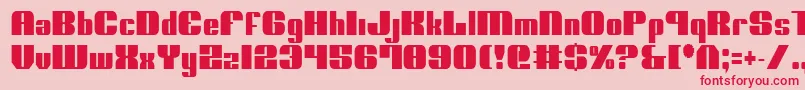 NoloContendreCondensed-fontti – punaiset fontit vaaleanpunaisella taustalla