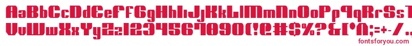 フォントNoloContendreCondensed – 白い背景に赤い文字