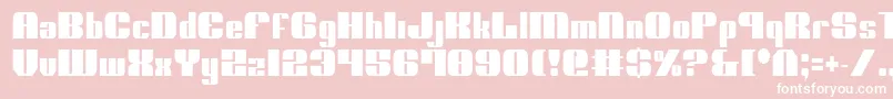 NoloContendreCondensed-Schriftart – Weiße Schriften auf rosa Hintergrund