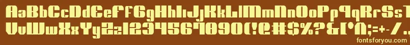 NoloContendreCondensed Font – Yellow Fonts on Brown Background