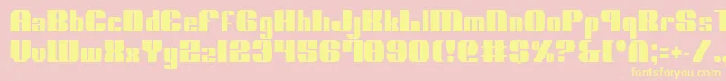 Шрифт NoloContendreCondensed – жёлтые шрифты на розовом фоне