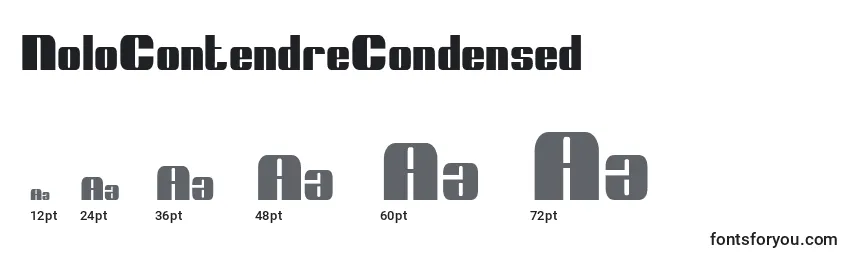NoloContendreCondensed Font Sizes