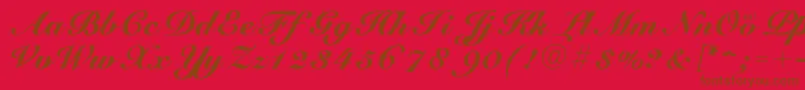 CursiveElegant Font – Brown Fonts on Red Background