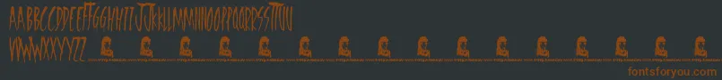 FreedomFighters Font – Brown Fonts on Black Background