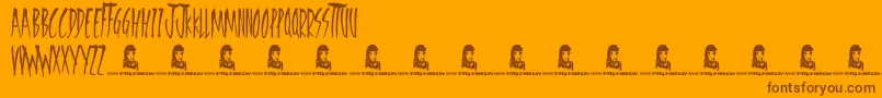 FreedomFighters Font – Brown Fonts on Orange Background