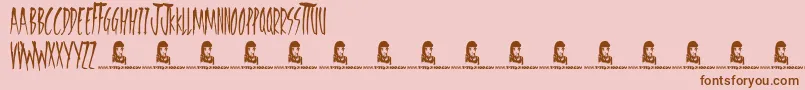 FreedomFighters Font – Brown Fonts on Pink Background